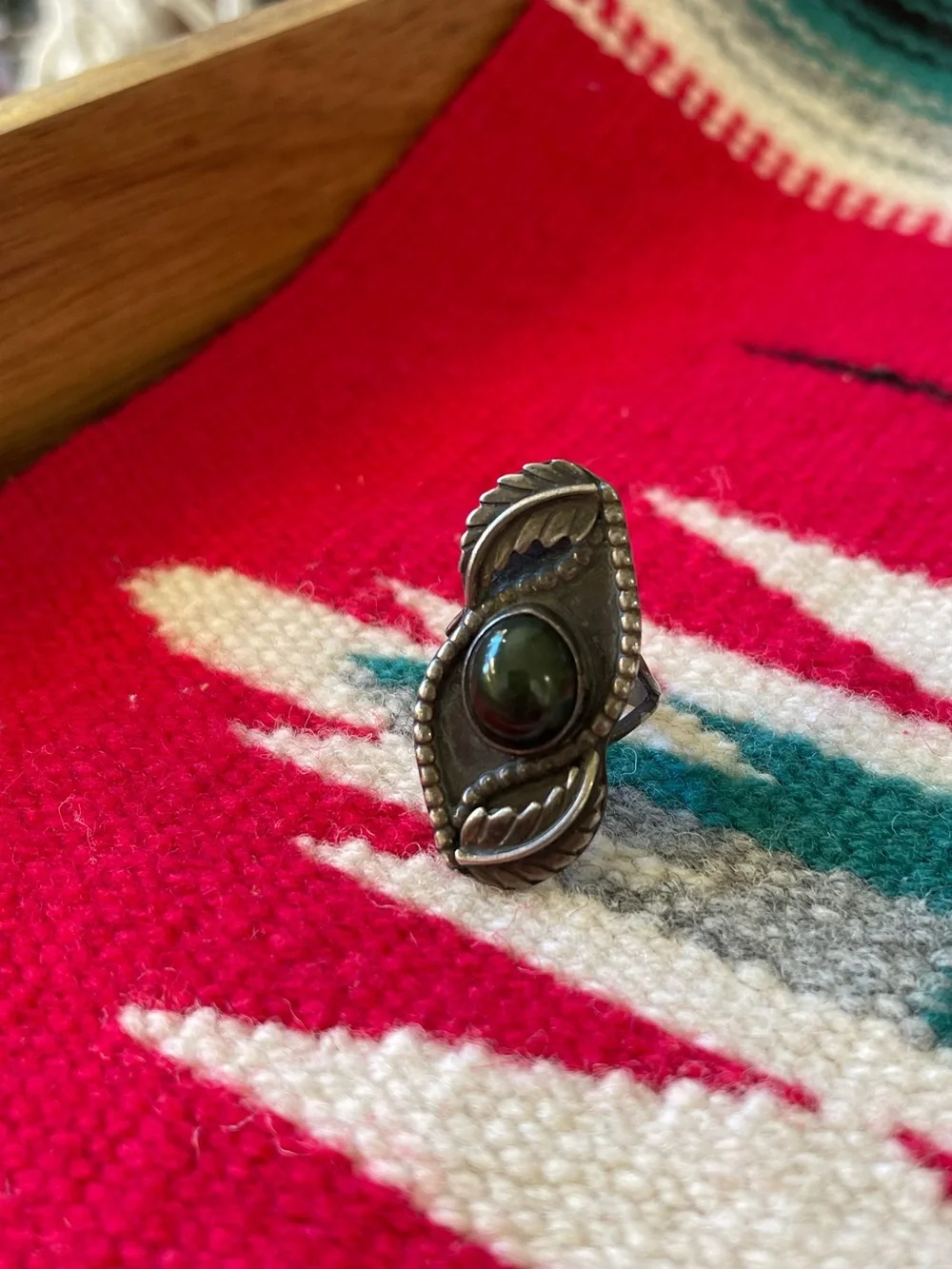 Large Vintage Estate Native Handmade Sterling Silver Statement Ring - Size 6.5